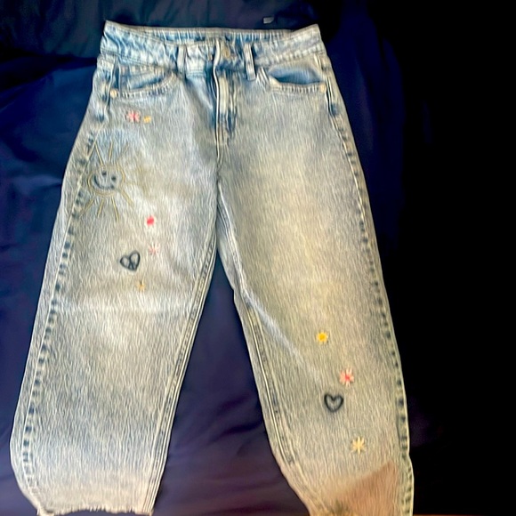Girls Jeans with embellishments-Size 12 -Cat & Jack - Picture 1 of 4